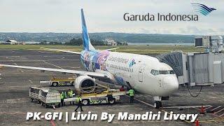 GARUDA INDONESIA Livin By Mandiri Livery GA252 Yogyakarta to Denpasar + Concordia Lounge