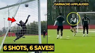 Garnacho's reaction to Altay Bayindir showcased crazy reflexes during training ahead Arsenal