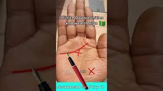 X Sign in Palmistry:Between Brain & Heart#palm #reading #reels #videos  #rich #x #shorts #wealth