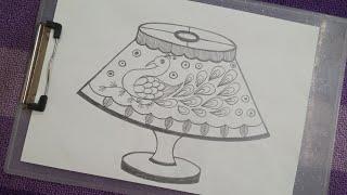 Table Lamp Design Drawing | Table Lamp Pencil Drawing |Intermediate Exam Design Drawing |