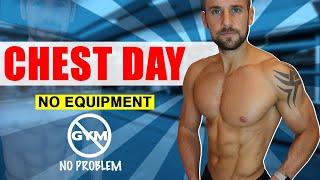 BODYWEIGHT CHEST DAY! HOME / NO EQUIPMENT! 10 MINUTES! Follow along workout...