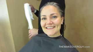 Long Hair Cut Super Short and Reveal the Gray - A MAKEOVERGUY Makeover