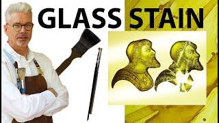 HOW TO PAINT YELLOW STAIN ON GLASS : CREATIVE STAINED GLASS MAKER'S TUTORIAL