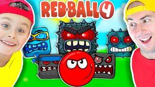 Несносный КРАСНЫЙ ШАР 4 - Полное прохождение | Мультик ИГРА Red Ball 4 | ИГРАЗАВР