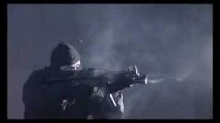 Andy McNab firing an MP5