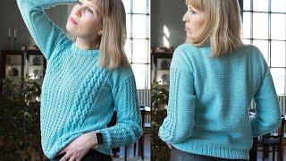 Модный женский ажурный свитер спицами. Подробный мастер-класс. Openwork Knitting Sweater Tutorial