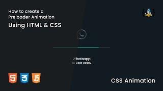 How to create website Preloader Using HTML CSS | Website Loading Animation | CSS Animation