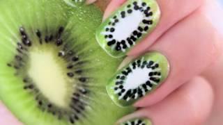 Kiwi Fruit Nail Art