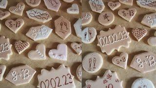 royal icing Cookies Rezept - royal icing Kekse Hochzeit Gastgeschenk