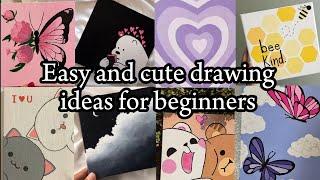 painting ideas | easy and cute paintings | painting for beginners |