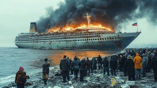 1 minute ago! Ukrainian F-35 destroys Russian cruise ship