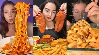 Asmr EATING | 80 | 2x spicy buldak ramen, tacobell, wingstop, dave’s hot chicken, Pizzaand more!