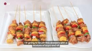 Chicken and plantain suya skewers | Microwave recipe | LG