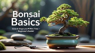 Bonsai Basics: Grow Your Miniature Tree  Beginner's Guide to Bonsai Care & Techniques!