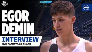 Egor Demin on why he is shooting so well and how BYU has turned him into a man