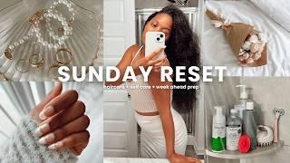 Sunday Reset 🫧 My Hair Oil Routine + Nail Care + Week Prep