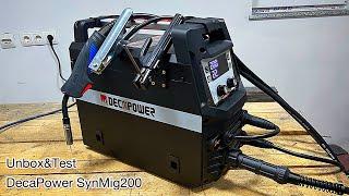 DecaPower SYNMIG 200a 3in1 Welder unboxing and test