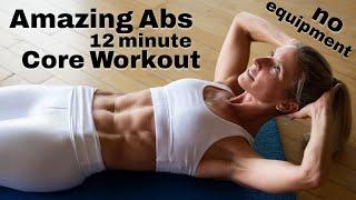 12 Minute Amazing Abs Workout - no equipment, no repeats