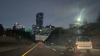 Atlanta by night |  Driving downtown Atlanta