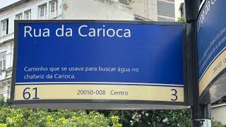 RIO DE JANEIRO - RUA DA CARIOCA COM A 1ª CERVEJARIA ABERTA