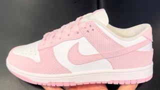 Nike Dunk Low Pink Corduroy Womens Shoes