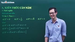 HỌC LẠI LOGARIT TỪ ĐẦU  ^^ - TOÁN 12 - THẦY NGUYỄN CÔNG CHÍNH