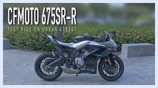 CFMOTO 675SR-R | Test Ride On Urban Street | Raw Sound | Engine Sound | MotoVlog | ASMR | 4K60FPS