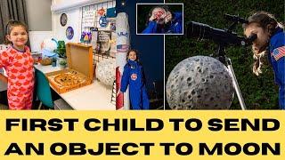 #nasa,#spaceX, 7 year-old space enthusiast  become first child to send an object to Moon