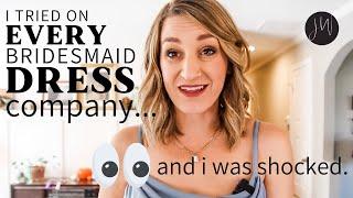 I tried on EVERY POPULAR BRIDESMAID DRESS Company | Revelry + Azazie + Birdy Grey + MORE Try On