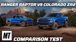 2024 Ford Ranger Raptor vs. 2024 Chevy Colorado ZR2 Off-Road Comparison | MotorTrend