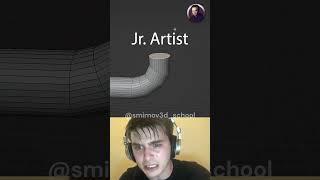 Junior vs Senior 3D artist making pipes #3D #blender #vfxshorts