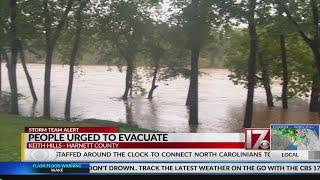 Mandatory and voluntary evacuations in Harnett County