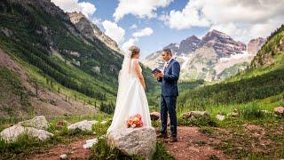 Epic Elopement at Maroon Bells in Aspen Colorado | Laurel + Matt