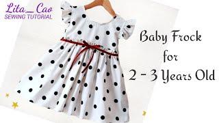 SIMPLE WAY CUTTING AND SEWING BABY FROCK FOR 2-3 YEARS OLD