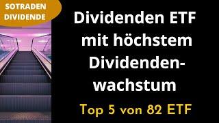 Top 5 Dividenden ETF mit höchstem DividendenWachstum