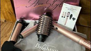 Hair Dryer Brush 5 in 1 Hair Styler, 110000RPM High Speed Negative Ionic Air Curler, Lightweight