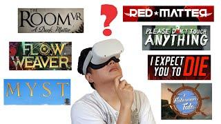 Best VR Puzzle Escape room: The Room VR vs Red Matter vs Myst vs I expect you to Die vs Flow Weaver