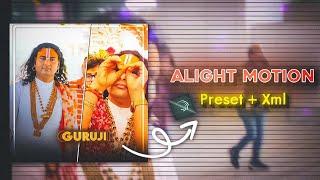 Aniruddh Acharya Ji || Ae Inspired Alight Motion edit || Free Preset/Xml