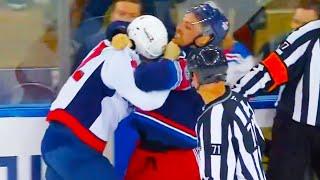 Sam Carrick Brandon Duhaime Fight | New York Rangers vs Washington Capitals 2025 NHL Highlights