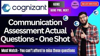 Cognizant Communication Assessment Questions | Actual Live Questions  | Cognizant Hiring Drive