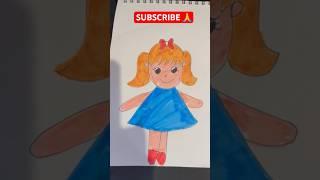 How to draw cute girl #drawing #trending #art #shorts