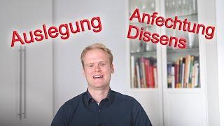 Die Auslegung von Willenserklärungen | Auslegung, Anfechtung und Dissens | Jurastudium