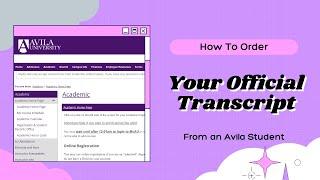 How to Order Your Official Transcript