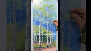 신재흥~자작나무 숲(Birch Forest)그리기 / Oil Painting. 2025 #landscape oil Painting  #미술강의 #자작나무 #풍경화