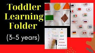 #learningfolder Toddler Learning Folder | Learning Binder (Kindergarten, Preschool, Special Needs)