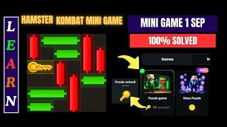 learn to complete today mini game || 1 SEP Mini Game Hamster Kombat Daily Mini Game Solved