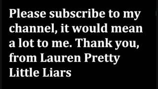 Channel update - Lauren Pretty Little Liars