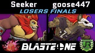 Seeker (Zetterburn, Ranno, Fleet) vs goose447 (Forsburn) Blast Zone 102 LOSERS FINALS