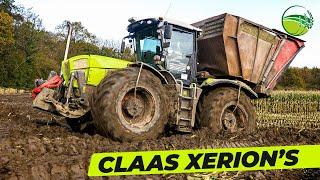 CLAAS Xerion Motorsound | CLAAS Jaguar 960 TT häckselt Mais | Lohnunternehmen Bahnsen Reh