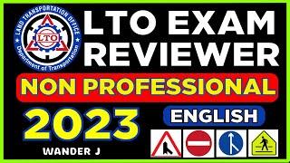 NON PRO ENGLISH LTO EXAM REVIEWER | Non Professional Driver's License (W/ Traffic & Road Signs)